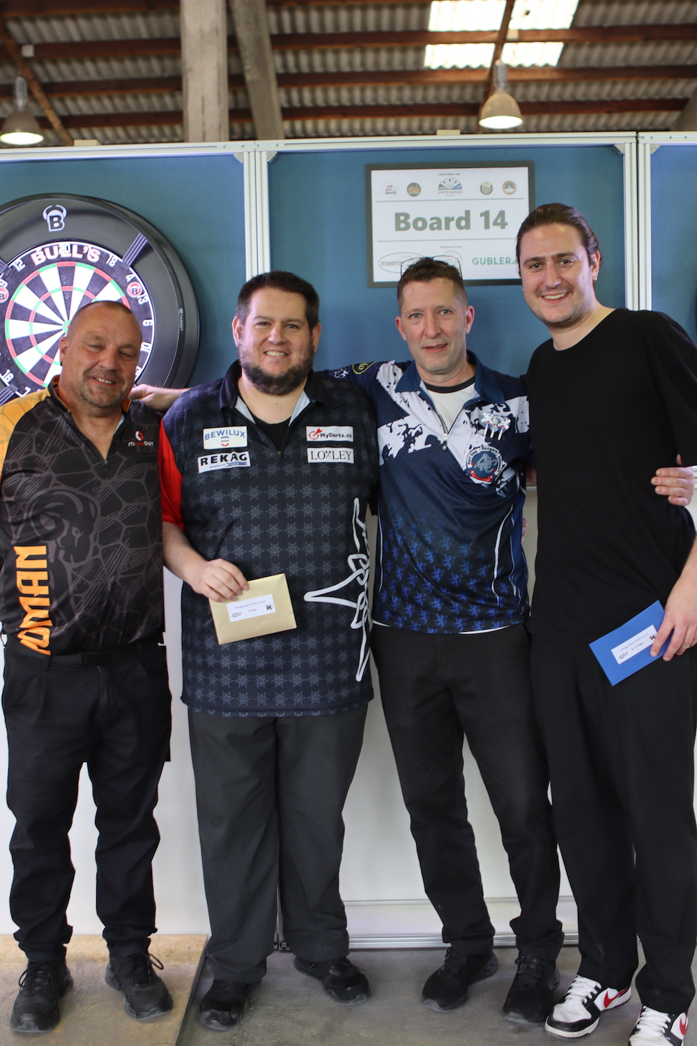 Brugg Open 2025 - Top 4 Herren: Roman Wellinger, Stefan Bellmont (Sieger), Alex Fehlmann (Finalist) und Enes Yavuzcan